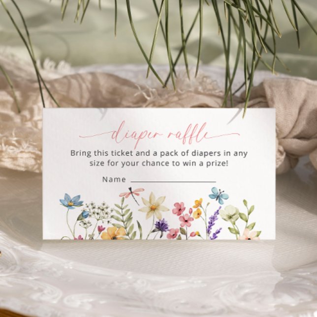 Wildflower Butterfly Garden Diaper raffle Enclosure Card (Creator Uploaded)