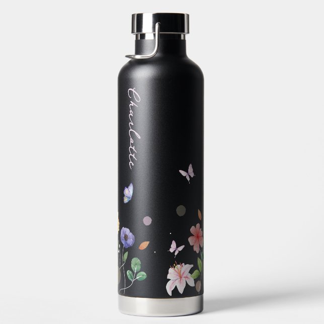 Wildflower Butterfly Garden  Water Bottle (Right)