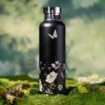 Wildflower Butterfly Garden Water Bottle<br><div class="desc">Wildflower Butterfly Garden Floral,  water bottle. Features,  template text line for name or short phrase.</div>