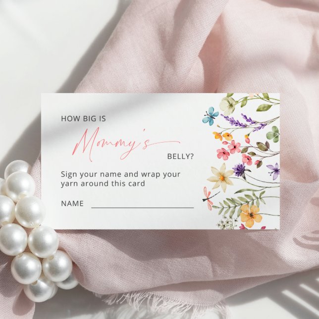 Wildflower Butterfly How Big is Mommy’s belly Enclosure Card (Creator Uploaded)