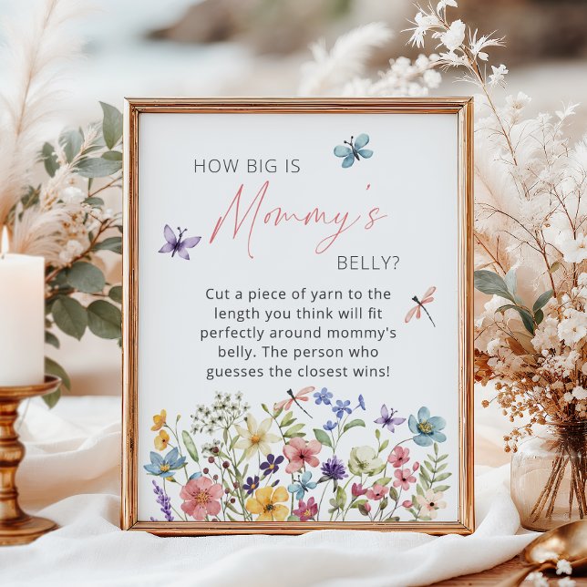 Wildflower Butterfly How Big is Mommy’s Belly Poster (Creator Uploaded)