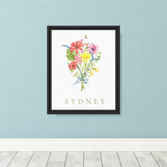 Wildflower Canvas Print (Insitu(Wood Floor))
