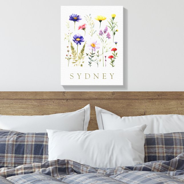  Wildflower Canvas Print (Insitu(Bedroom))