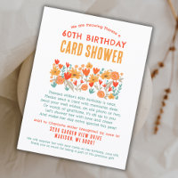 Wildflower Card Shower Birthday Postcard
