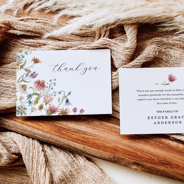 Wildflower Celebration of Life Funeral Thank You (Creator Uploaded)