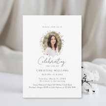 Wildflower Celebration of Life Photo Funeral