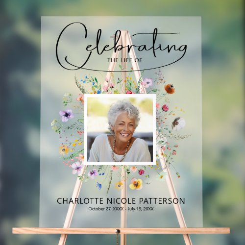 Wildflower Celebration of Life Photo Memorial