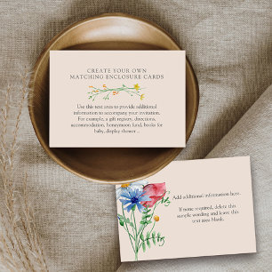 Wildflower Charm Create your Own Blank Enclosure Card