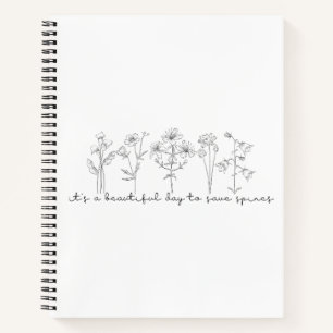 Wildflower Chiropractic, Chiropractor, Spine, Notebook