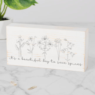 Wildflower Chiropractic, Chiropractor, Spine, Wooden Box Sign