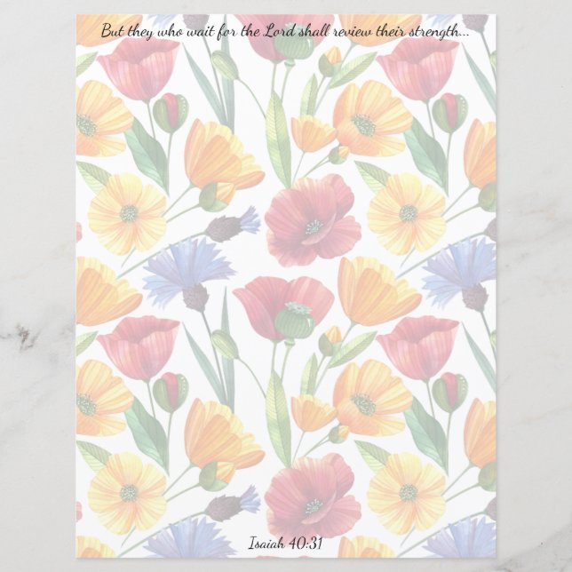 Wildflower Christian Stationery (Front)