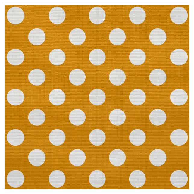 WILDFLOWER - Classic Polka Dots on Golden Yellow Fabric (Swatch)