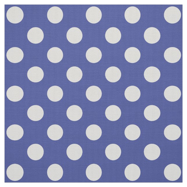 WILDFLOWER - Classic Polka Dots on Nautical Blue Fabric (Swatch)