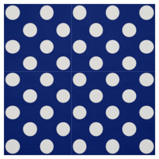 WILDFLOWER - Classic Polka Dots on Nautical Blue Fabric