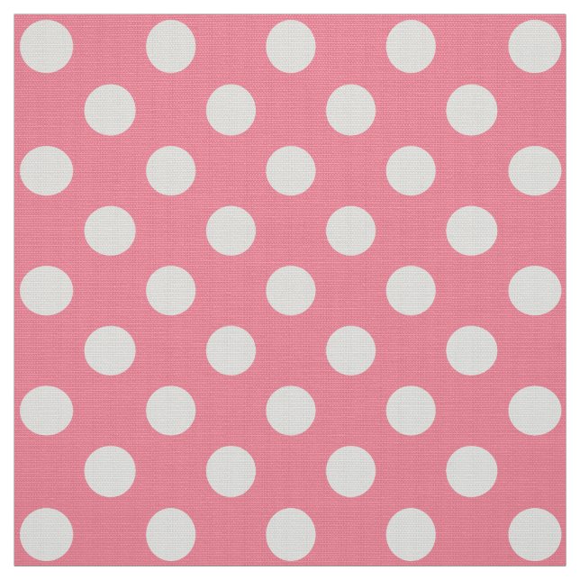 WILDFLOWER - Classic Polka Dots on Valentine Pink Fabric (Swatch)