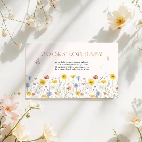 Wildflower Colorful Baby Shower Books For Baby