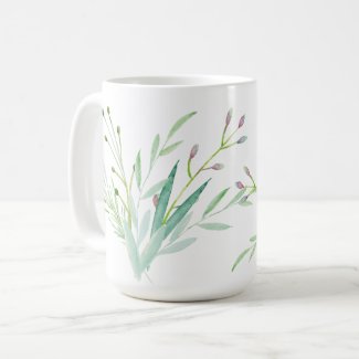 Wildflower Contemporary Watercolor Print Mug