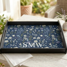 Wildflower Cottagecore Botanical Floral Navy