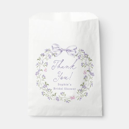 Wildflower Cottagecore Bridal Shower Thank You Favor Bag