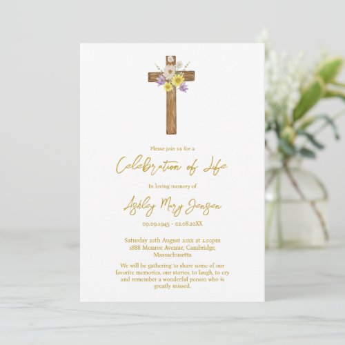 Wildflower Cross Celebration of Life Funeral