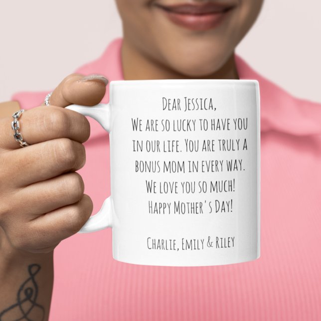 Wildflower Custom Message Bonus Mom Stepmom Mug (Creator Uploaded)