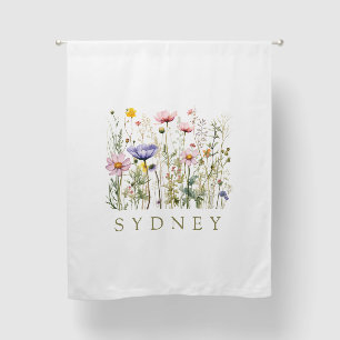 Wildflower Custom Name Blackout Curtains