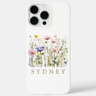 Wildflower Custom Name iPhone 16 Pro Max Case