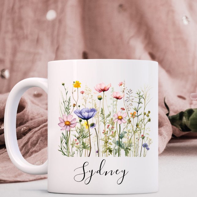 Wildflower Custom Name Coffee Mug (Creator Uploaded)