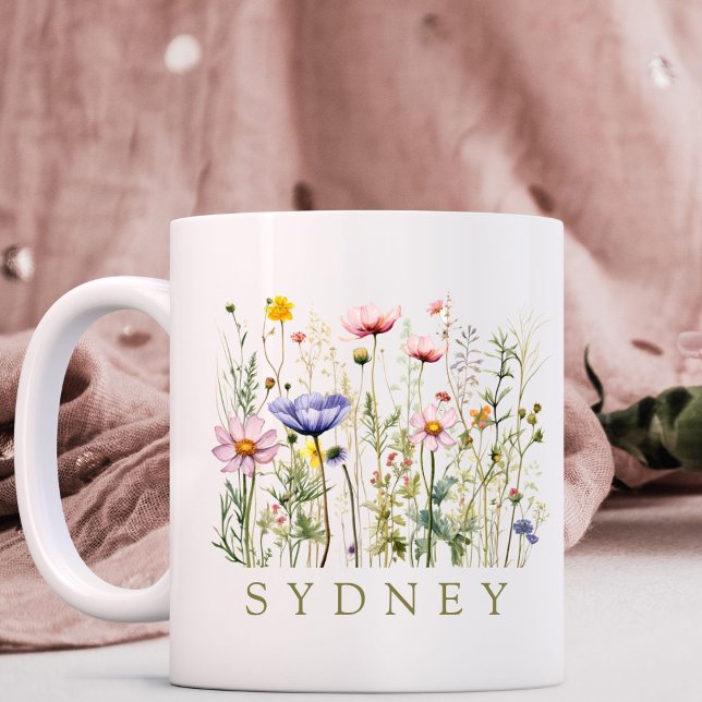 Wildflower Custom Name Coffee Mug (Creator Uploaded)