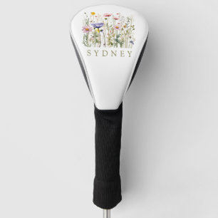 Wildflower Custom Name Golf Head Cover