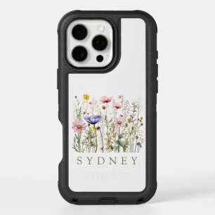 Wildflower Custom Name iPhone 16 Pro Max Case