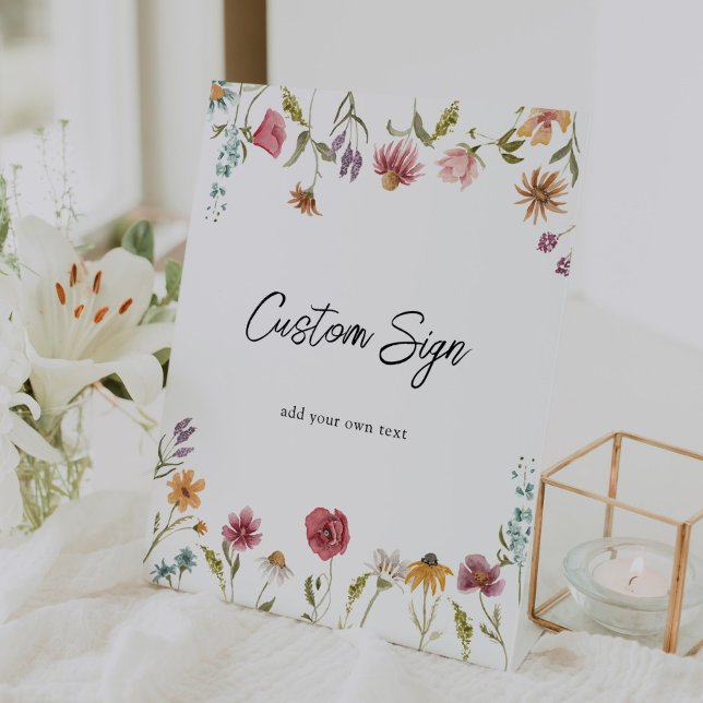 Wildflower Custom Text Sign (Creator Uploaded)