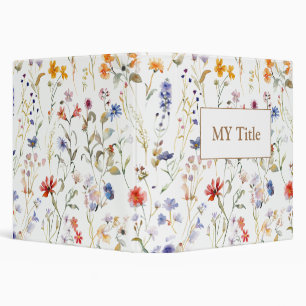 Wildflower customizable Binder