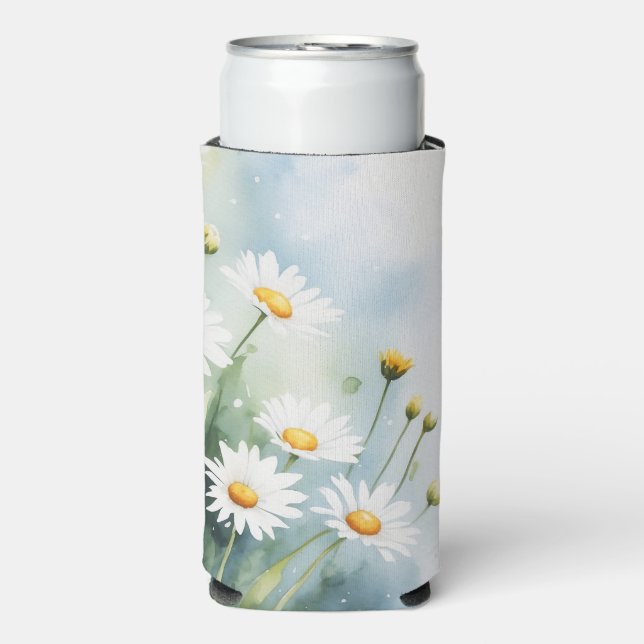 Wildflower daisies seltzer can cooler (Seltzer Front)