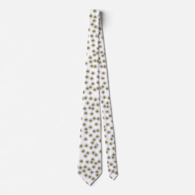 Wildflower Daisies - Spring Garden Daisy  Neck Tie (Front)