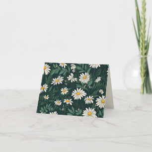 Wildflower Daisy Meadow Letterpress Thank You Card