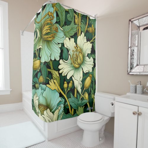 wildflower daisy Shower Curtain