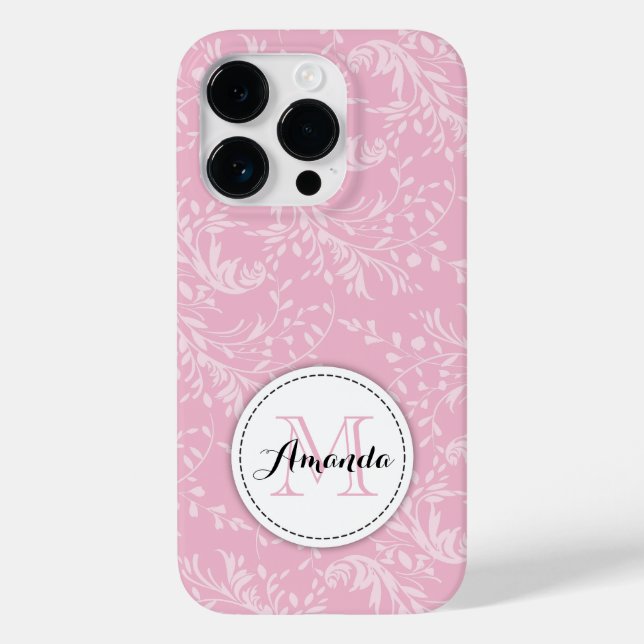 Wildflower damask floral pink  Case-Mate iPhone case (Back)