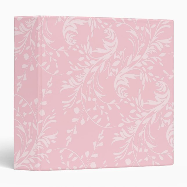 Wildflower damask pattern pink folder (Front/Spine)