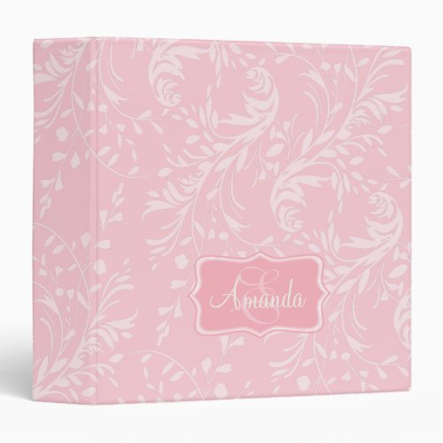 Wildflower damask pattern pink named folder