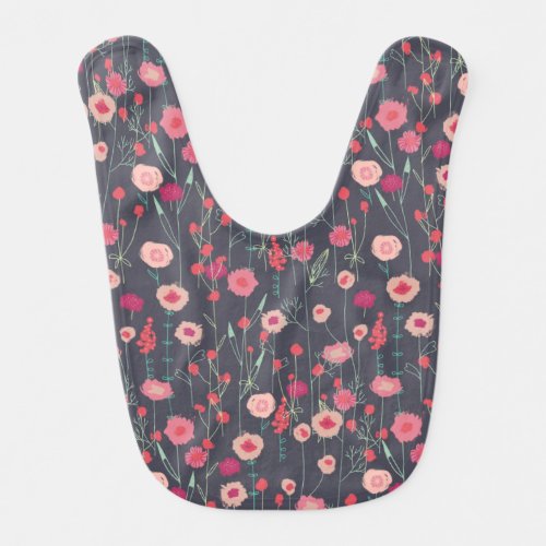 Wildflower Dark Baby Bib