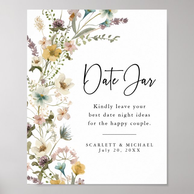 Wildflower Date Jar Poster (Front)