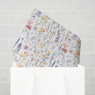 Wildflower Decoupage Tissue Paper, Floral Paper