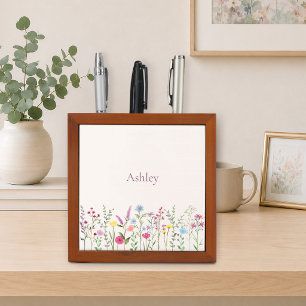 Wildflower Desk Organizer Pen Holder