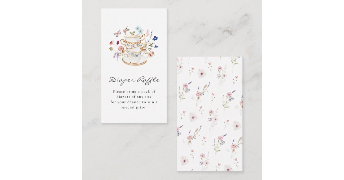Wildflower Diaper Raffle Card Zazzle free-printable-diaper-raffle-tickets