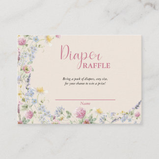Wildflower Diaper Raffle Enclosure Card