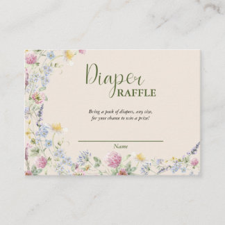 Wildflower Diaper Raffle Enclosure Card
