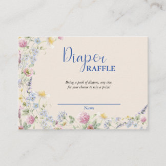 Wildflower Diaper Raffle Enclosure Card