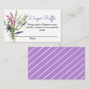 Wildflower Diaper Raffle Ticket Enclosure Card