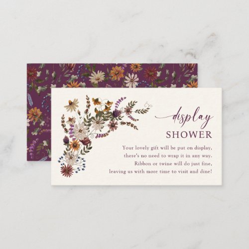 Wildflower Display Shower Card